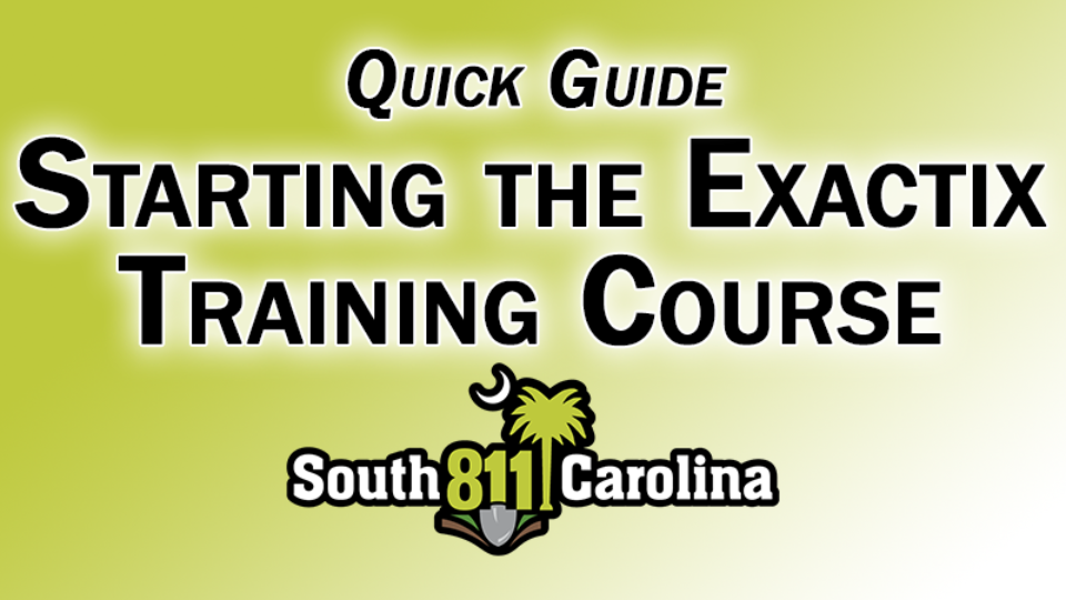 Starting The Exactix Training Course